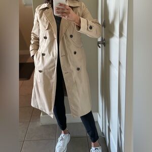Banana Republic Tan Trench Coat with Belted Waist